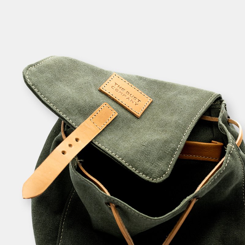 Shop The Dust Company Mod 226 Vintage Backpack In Cotton Green
