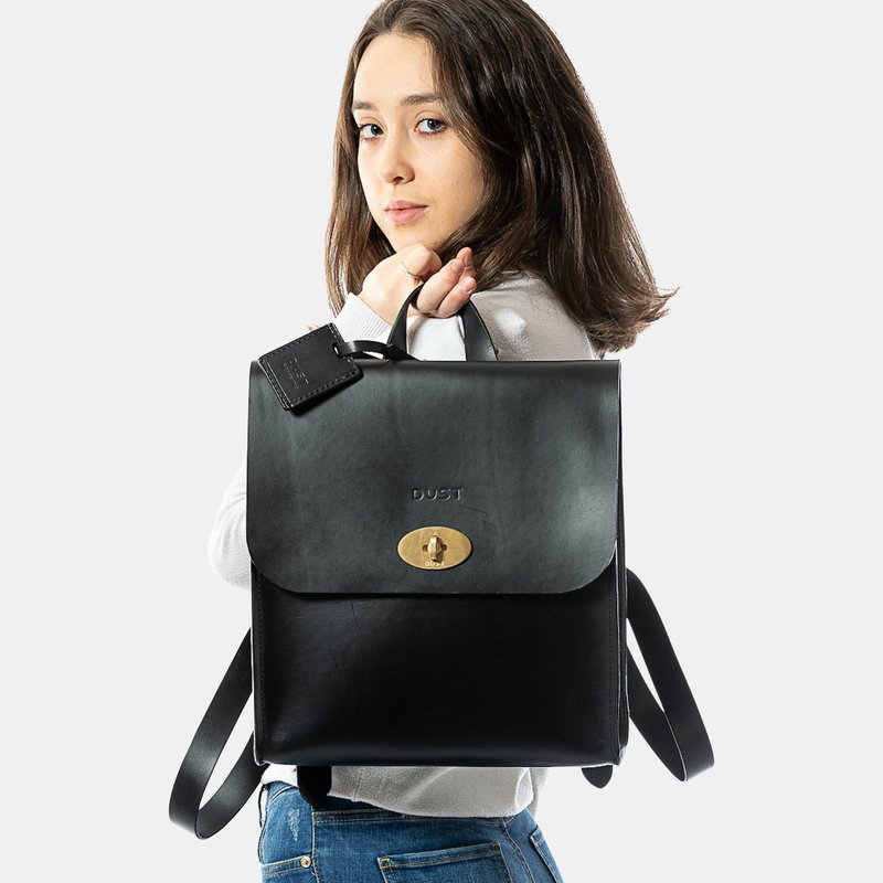 Shop The Dust Company Mod 232 Backpack In Cuoio Black