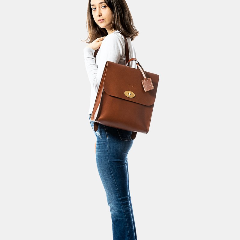 Shop The Dust Company Mod 232 Backpack In Cuoio Brown