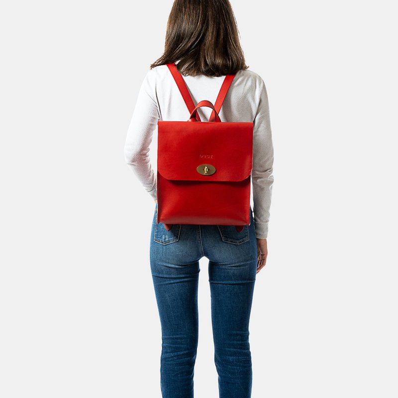 Shop The Dust Company Mod 232 Backpack In Cuoio Red