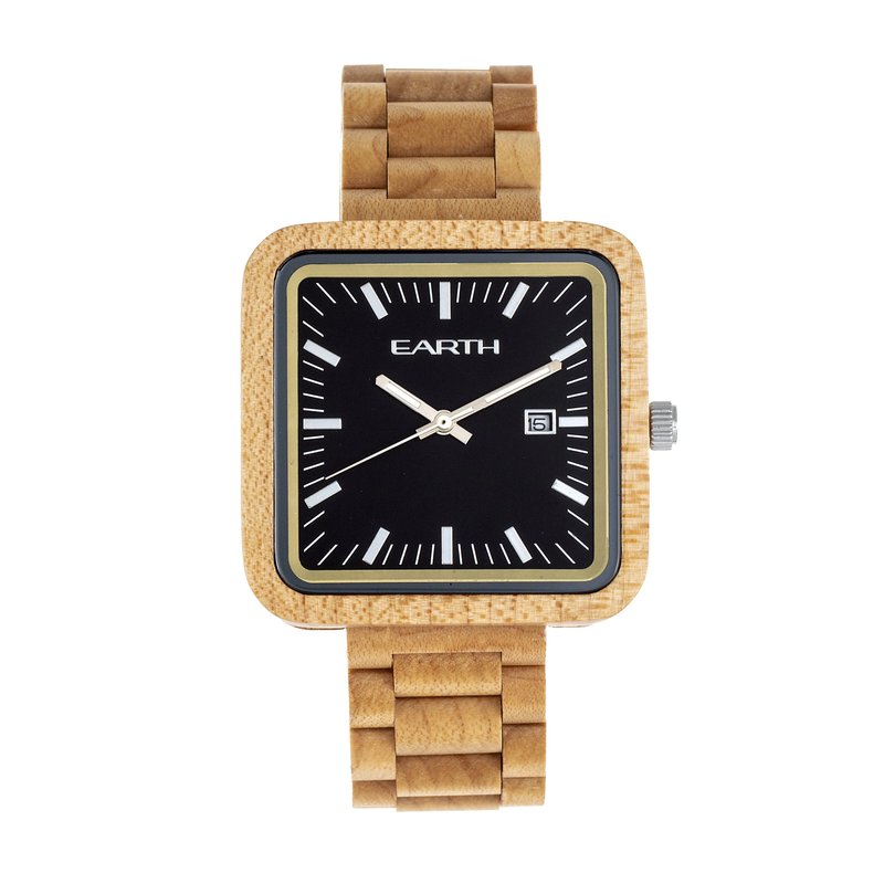 Earth Wood Berkshire Bracelet Watch With Date In Brown