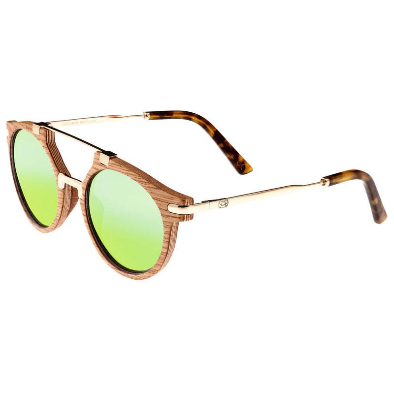 Shop Earth Wood Petani Polarized Sunglasses In Green