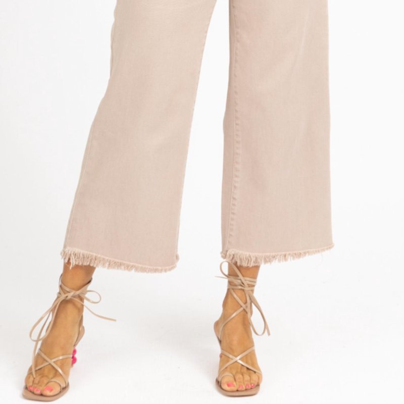 Shop Easel High Rise Wide Leg Jean In Brown