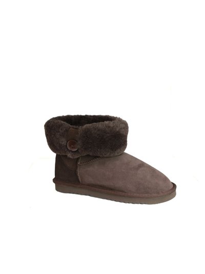 Eastern Counties Leather Womens/Ladies Freya Cuff And Button Sheepskin Boots - Chocolate product