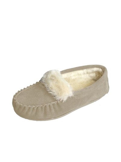 Eastern Counties Leather Womens/Ladies Zoe Plush Lined Moccasins - Camel product