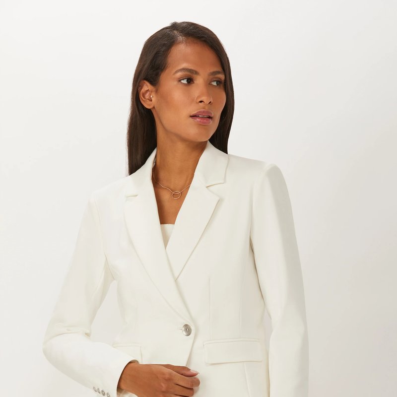 Shop Ecru Designs Shaped Blazer In White