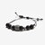 Brooklyn Nets Adjustable Lava Stone Bracelet - Black