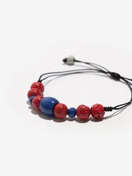 Los Angeles Clippers Adjustable Lava Stone Bracelet - Red