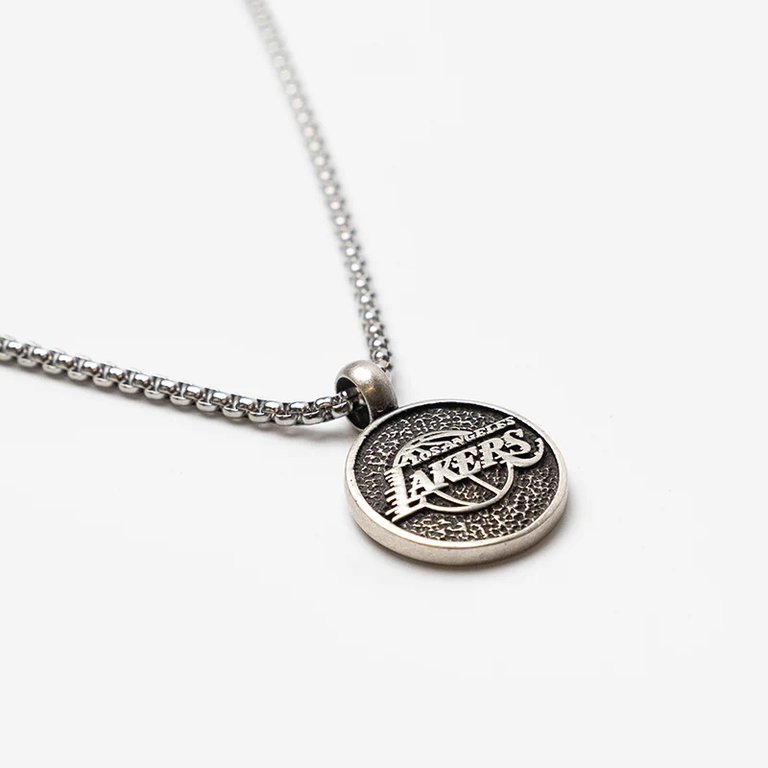 Los Angeles Lakers Logo Necklace - Silver