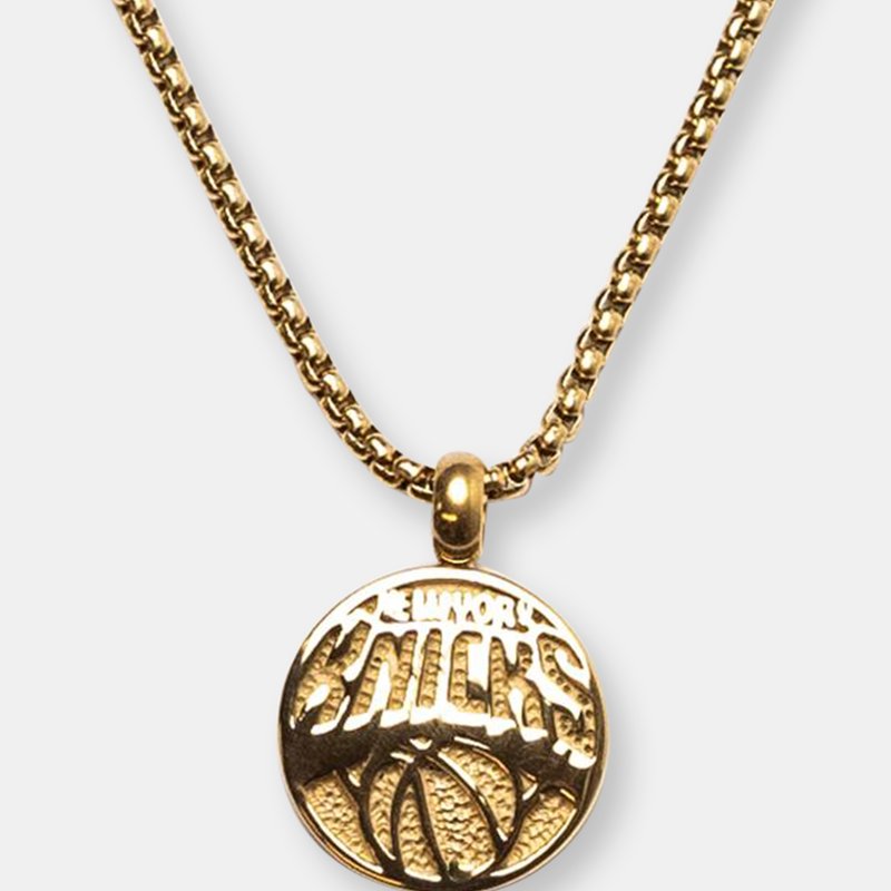 Ed Jacobs New York Knicks Basketball Necklace