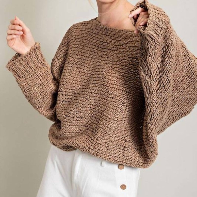 Shop Eesome Athena Sweater In Brown