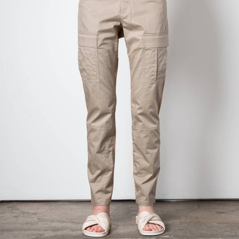 Shop Elaine Kim Stretch Cotton Utility Pant With Tech Stretch In Sahara In Brown