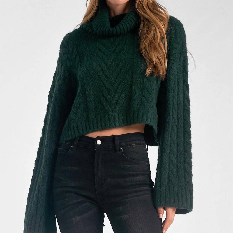 Shop Elan Cowl Neck Sweater In Green