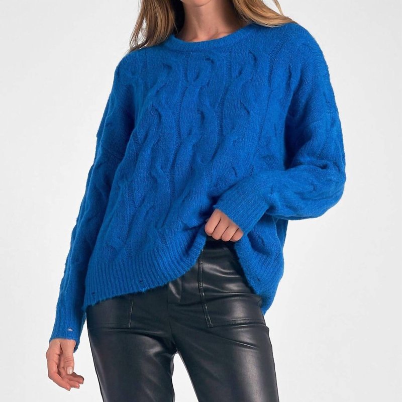 Shop Elan Declan Sweater In Indigo In Blue