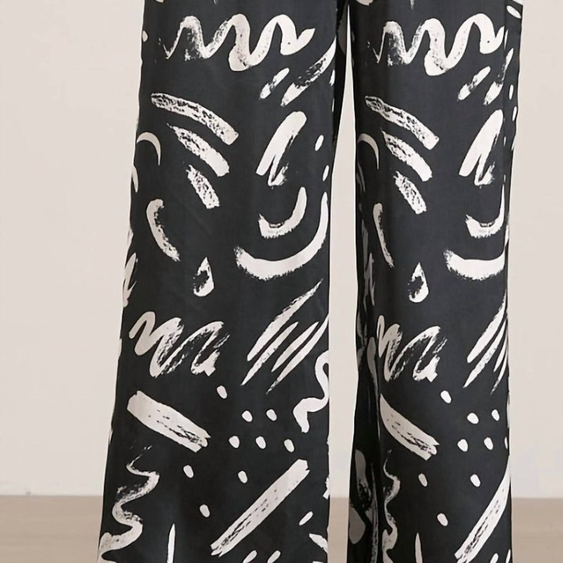 Shop Elan Zade Pants In Black/abstract