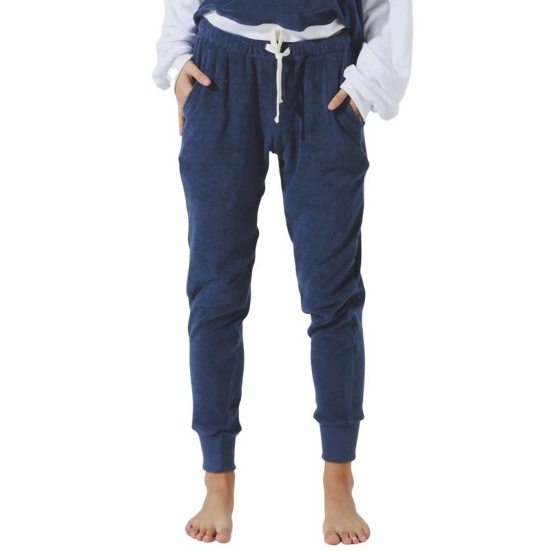 Shop Electric & Rose Hart Terry Jogger In Blue