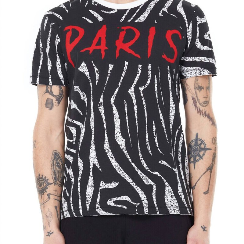 Shop Elevenparis Knit Zebra Aop T-shirt In Black