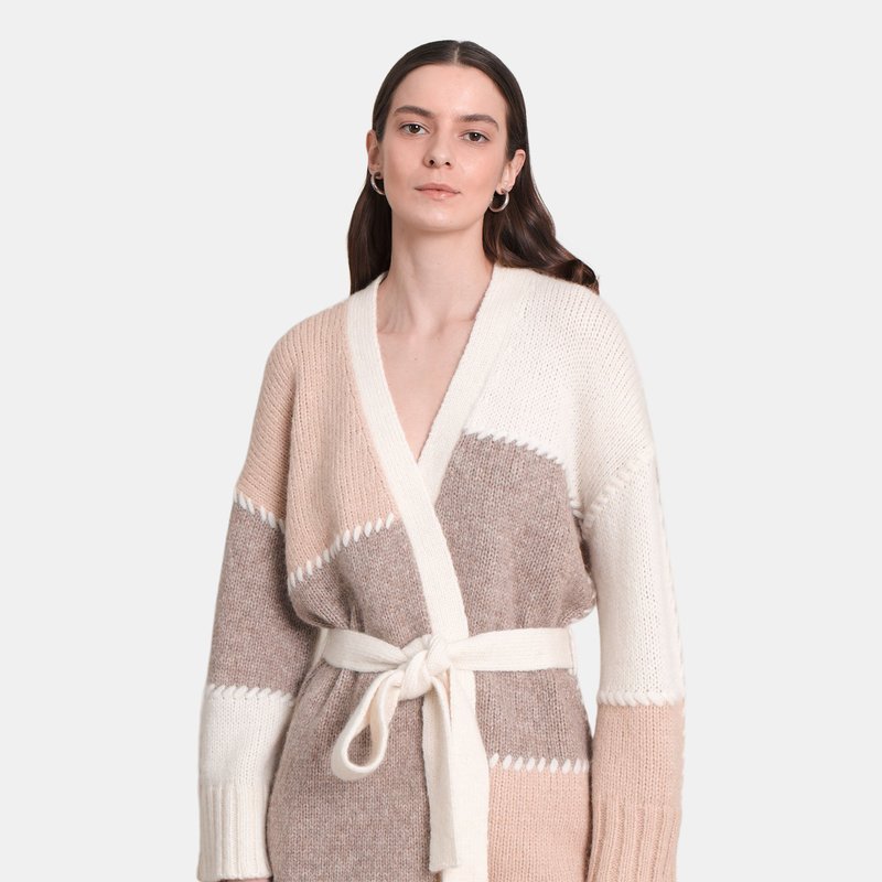 Eleven Six Katia Wrap In Ivory/buscuit/camel