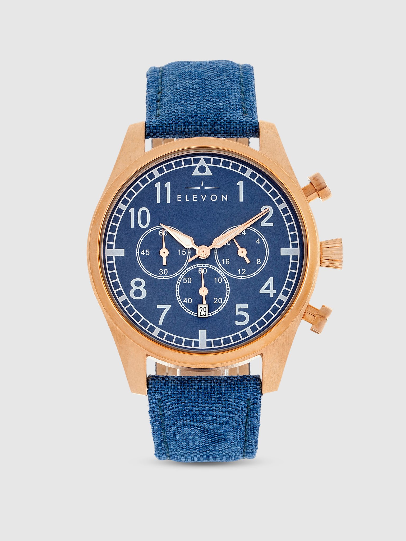 Curtiss Chronograph Nylon Overlaid Leather Watch