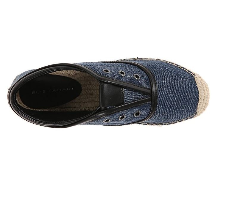 Shop Elie Tahari Women's Mako Denim Blue Slip-on Oxford Espadrille Sneakers Shoes