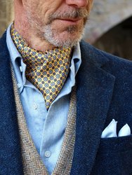 Corbara Yellow Silk Ascot Cravat Tie
