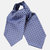 Montalcino Silk Ascot Cravat Tie - Blue