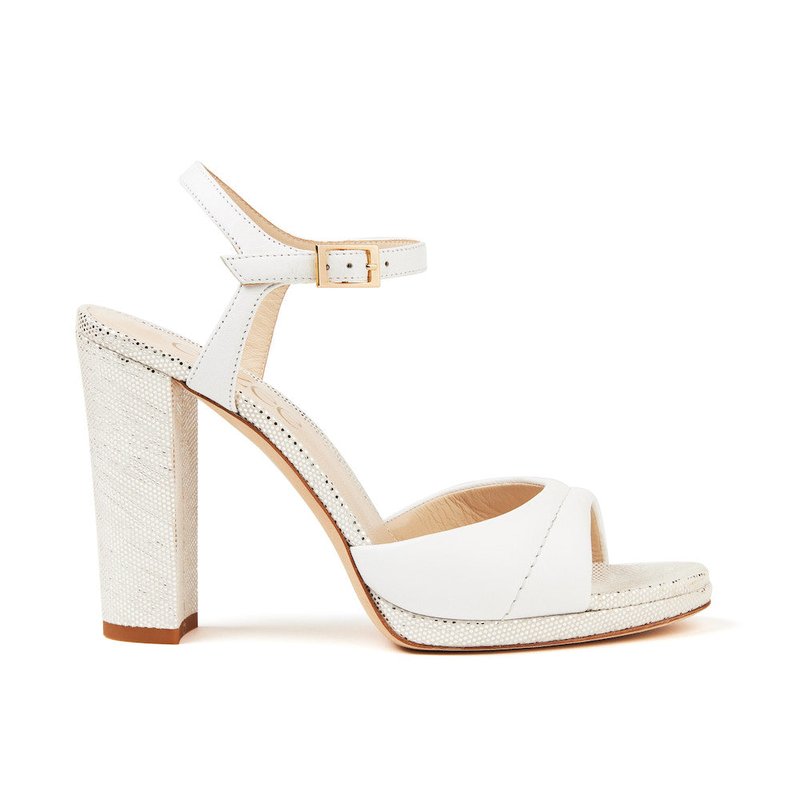 Shop Elizee Solange Sandal In White