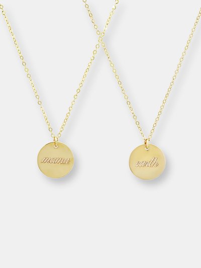 Elliot Young 14K Gold Reversible "Mama Earth" Disc product