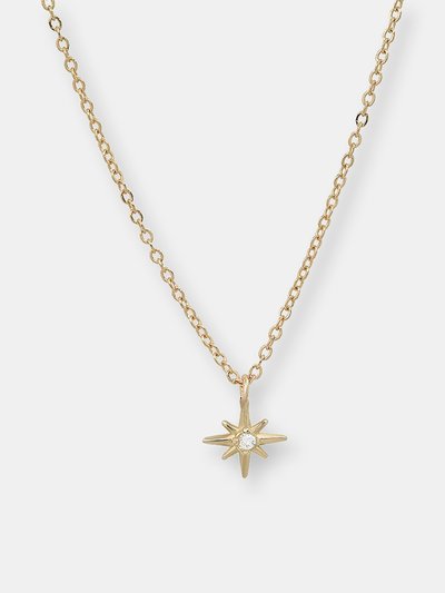 Elliot Young "Celestial" 14K Gold Tiny North Star Pendant With Diamond, Ruby, Sapphire product