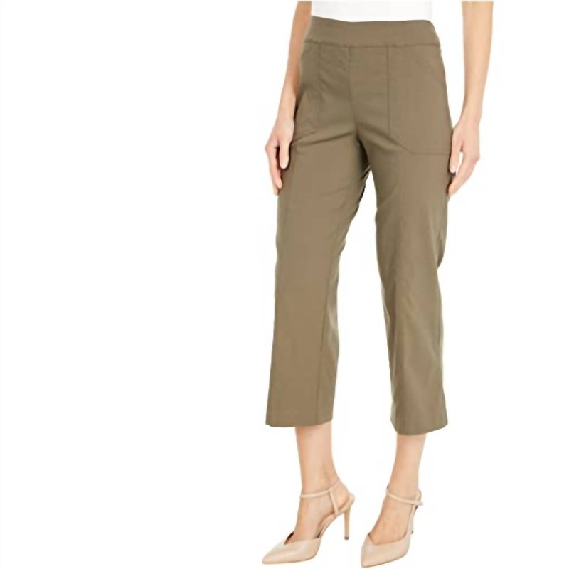 Shop Elliott Lauren Control Stretch Pull On With Angled Pocket Detail Pants In Brown