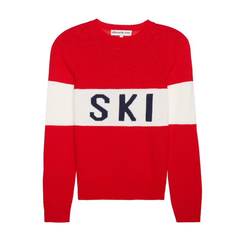 Ellsworth + Ivey Red Block Ski Sweater