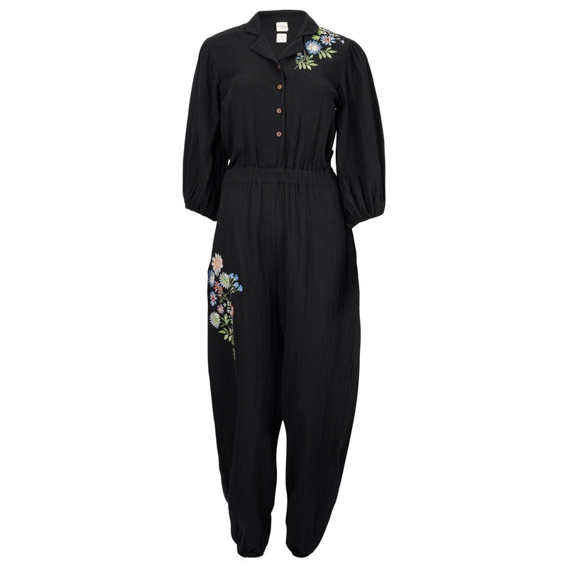Em & Shi Lily Of The Valley Jumpsuit In Black