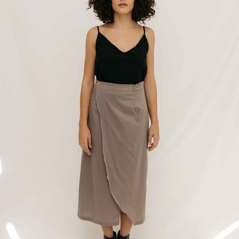 Shop Em Basics Aya Skirt In Grey
