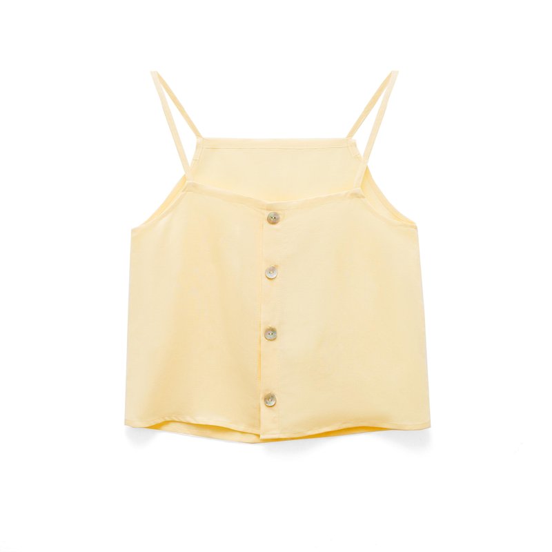 Em Basics Linen Camisole In Yellow