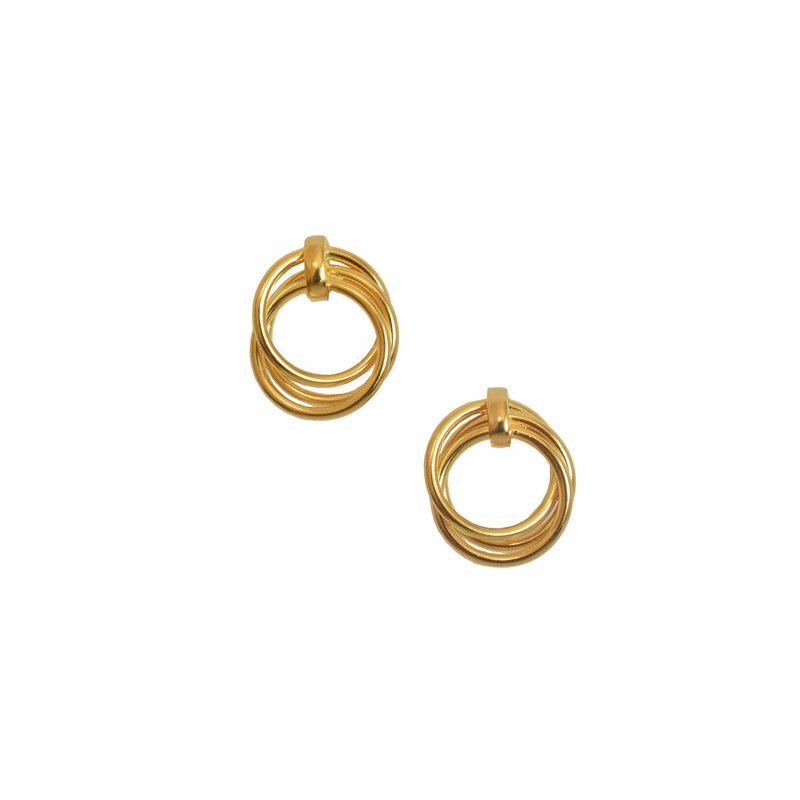 Em Basics Trinity Loop Earrings In Gold