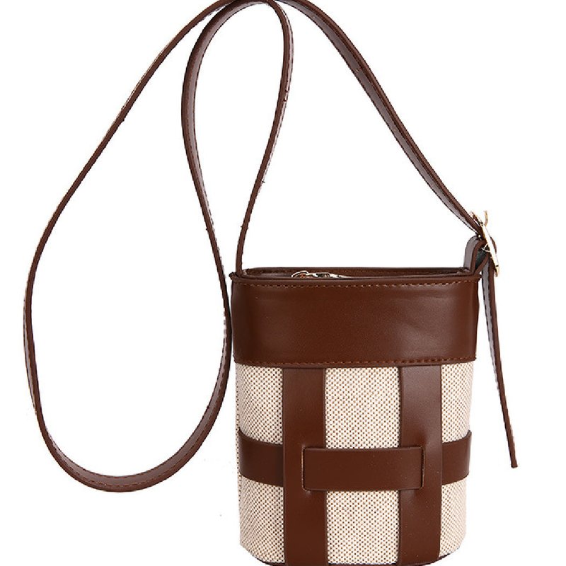 Embellish Your Life Fabric Grid Shoulder Bag In Metallic