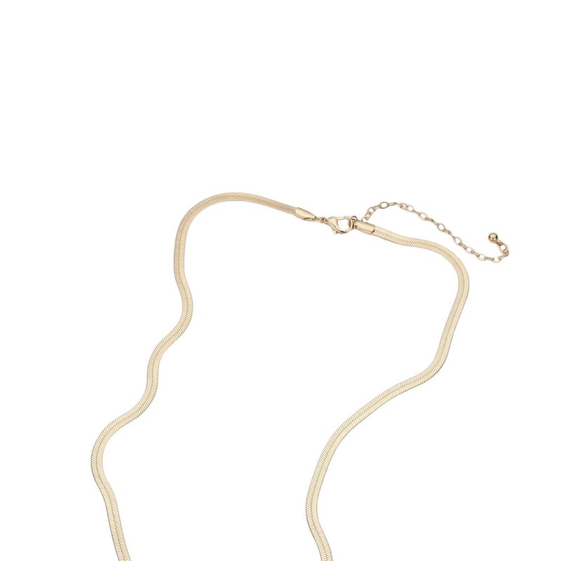 Embellish Your Life Herringbone Liquid Gold Necklace With Extender