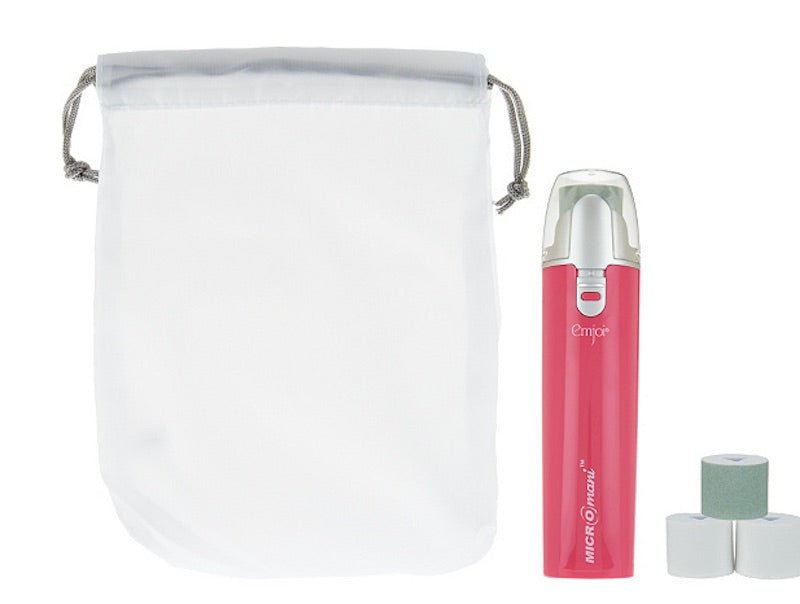 Emjoi Micro Mani Nail Buffer With 4 Smooth And Shine Rollers In Pink