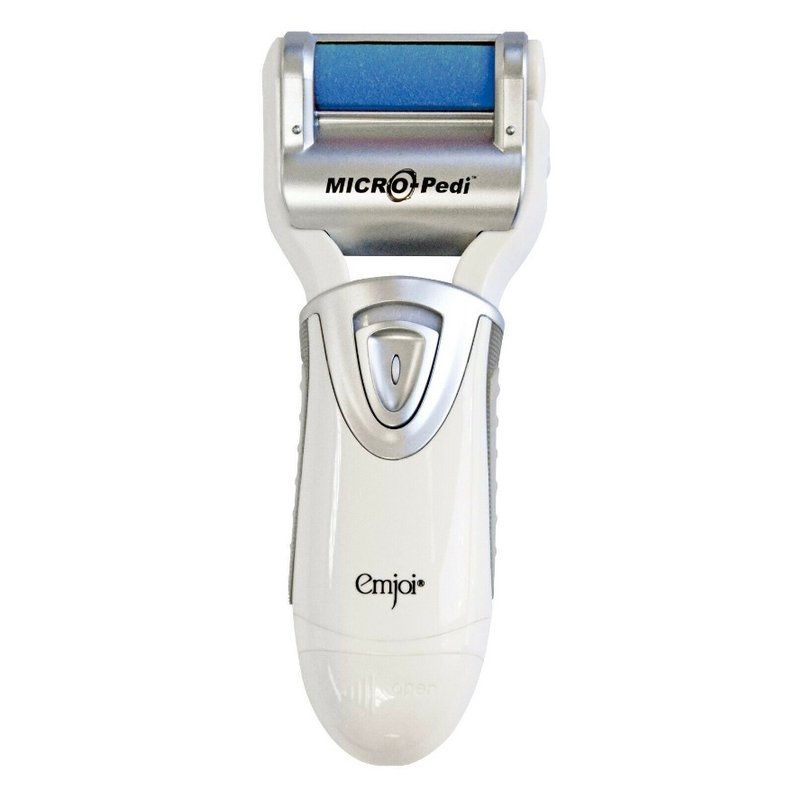 Emjoi Micro Pedi White Callus Remover With Extra Coarse Roller & Cleaning Brush (ap-3rps)