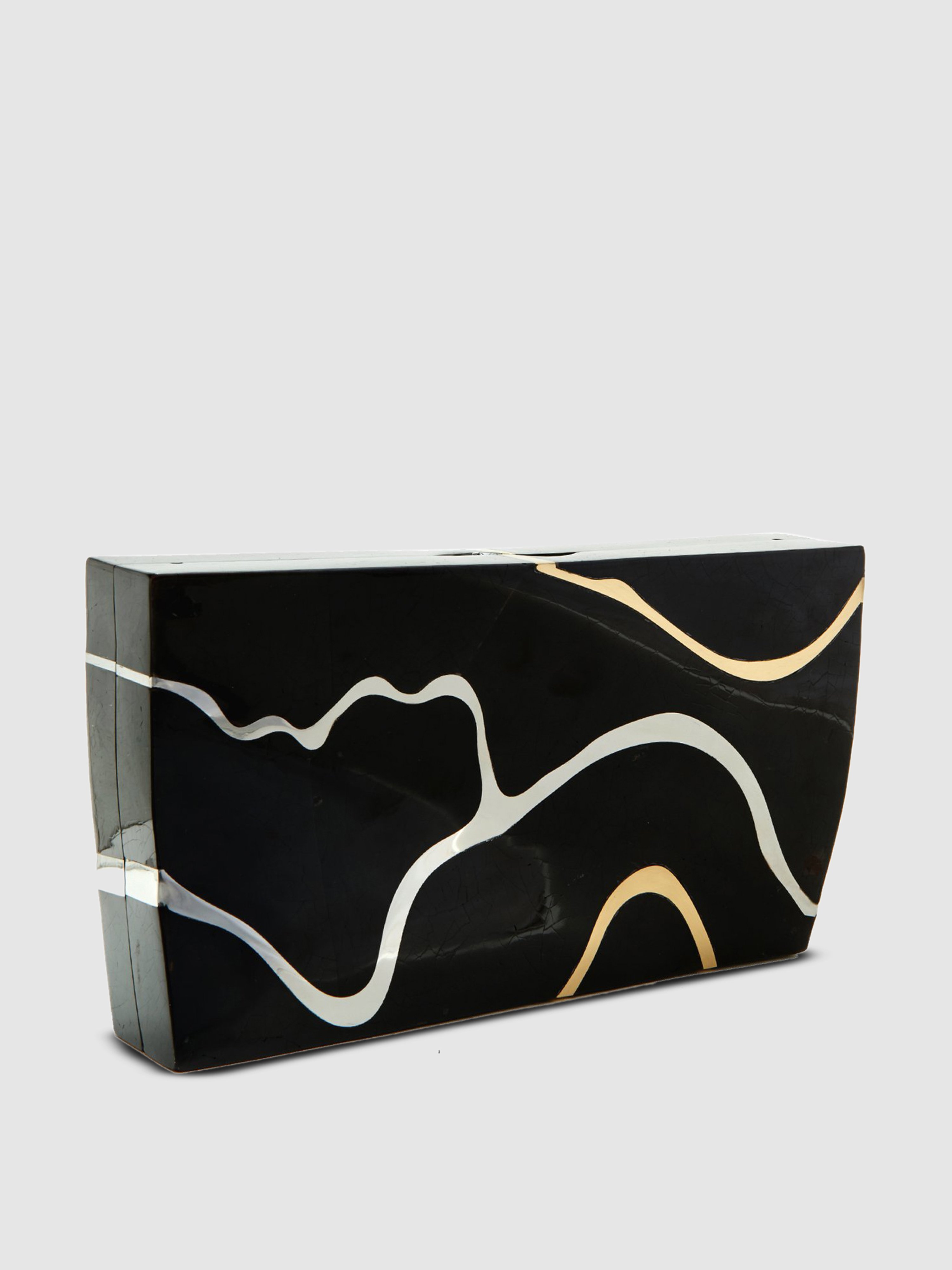 Emm Kuo Gehry Clutch In Black