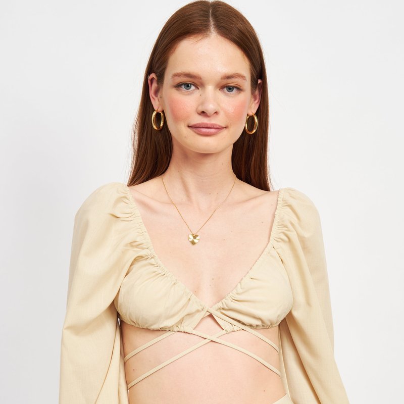 Emory Park Amira Cropped Top In Brown