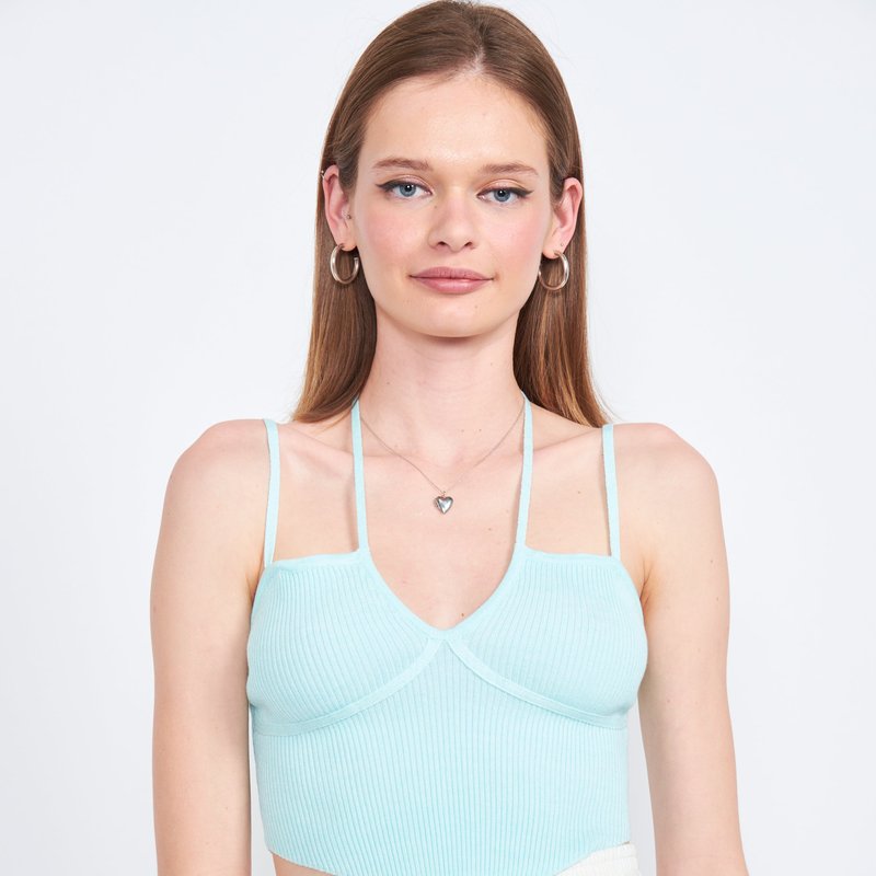 Emory Park Ansley Ribbed Tank Top In Blue