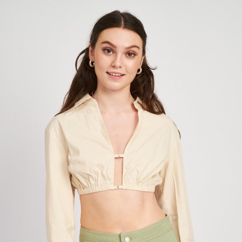 Emory Park Briar Cropped Top In White