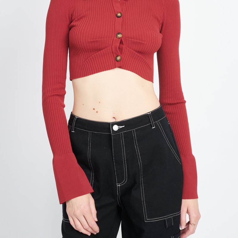 Emory Park Cosima Crop Top In Red