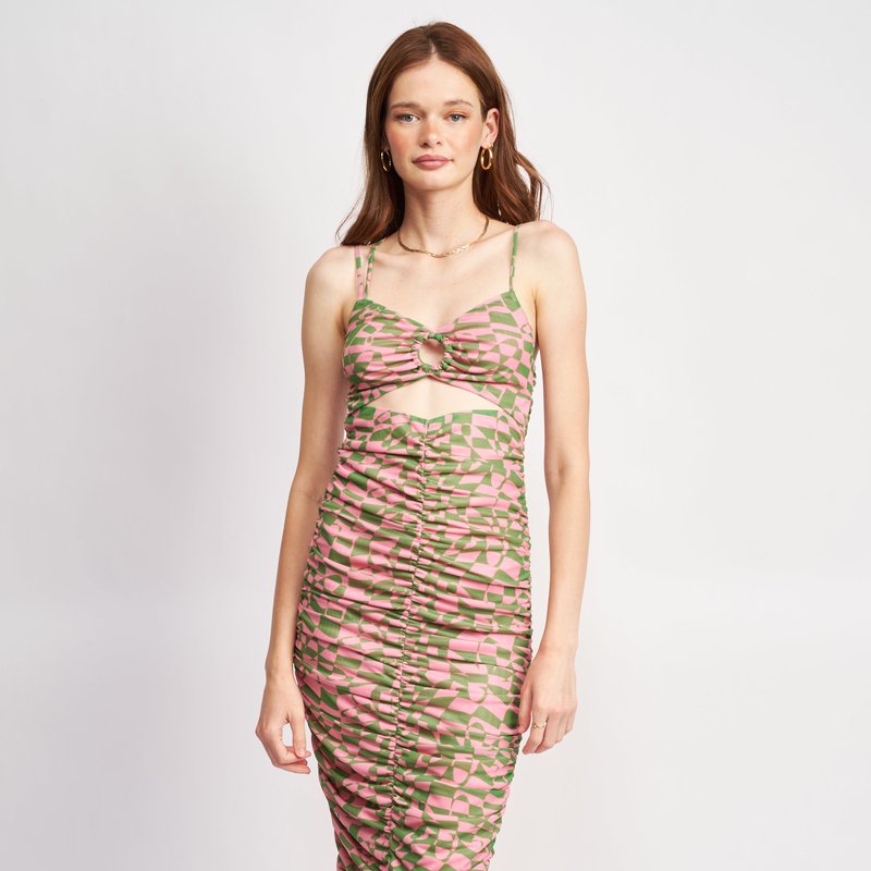 Emory Park Jenna Ruched Dress In Green