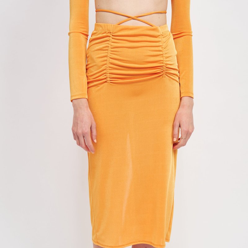 Emory Park Journee Maxi Skirt In Orange