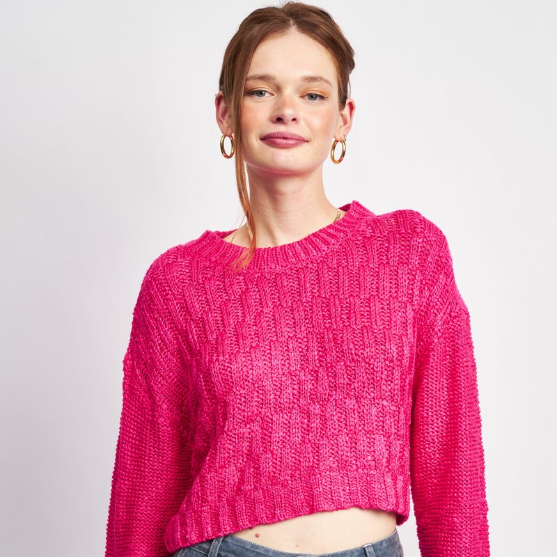 Emory Park Kate Cropped Sweater In Pink