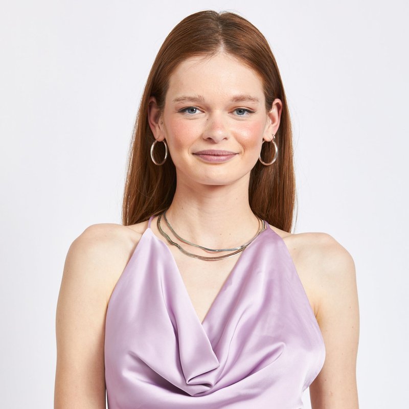 Emory Park Lila Cowl Neck Top In Purple