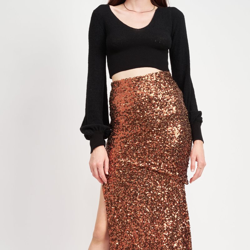 Emory Park Shelby Maxi Skirt In Brown