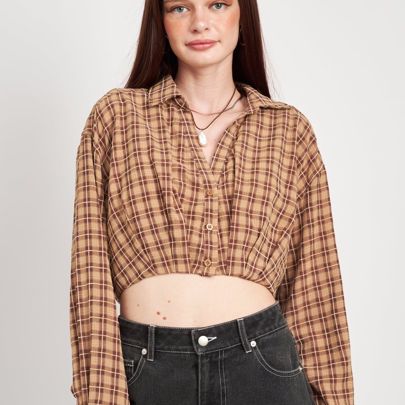 Emory Park Sienna Button Up Shirt In Brown